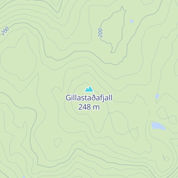 Map of Gillastaðafjall