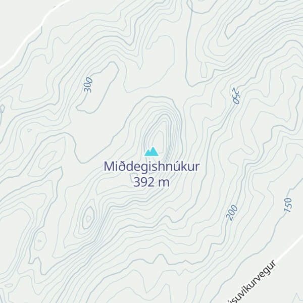 Map of Miðdegishnúkur