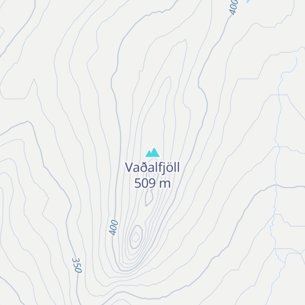 Map of Vaðalfjöll