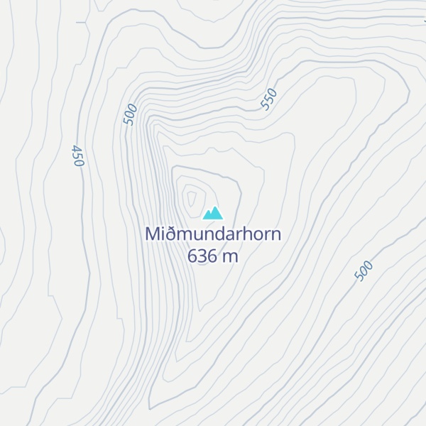 Map of Miðmundarhorn