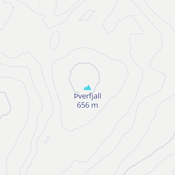 Map of Þverfjall