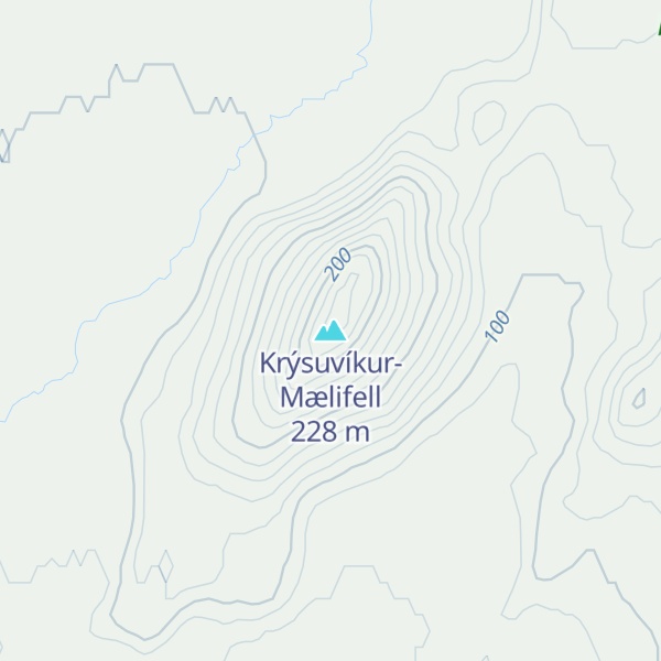 Map of Krýsuvíkur-Mælifell