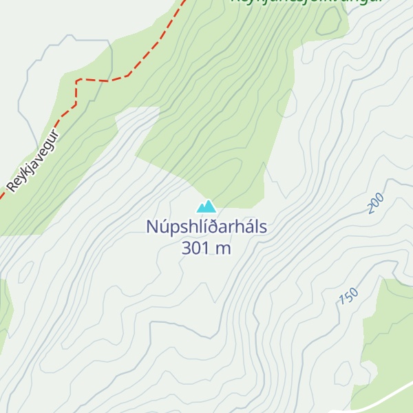 Map of Núpshlíðarháls