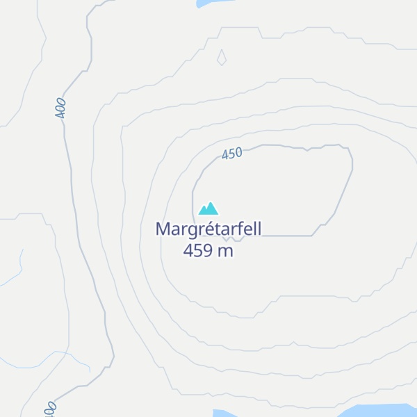 Map of Margrétarfell