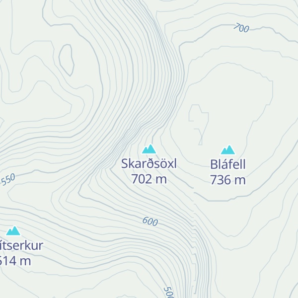 Map of Skarðsöxl