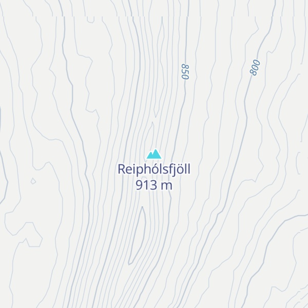 Map of Reiphólsfjöll
