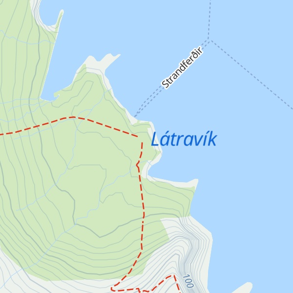 Map of Hornbjargsviti
