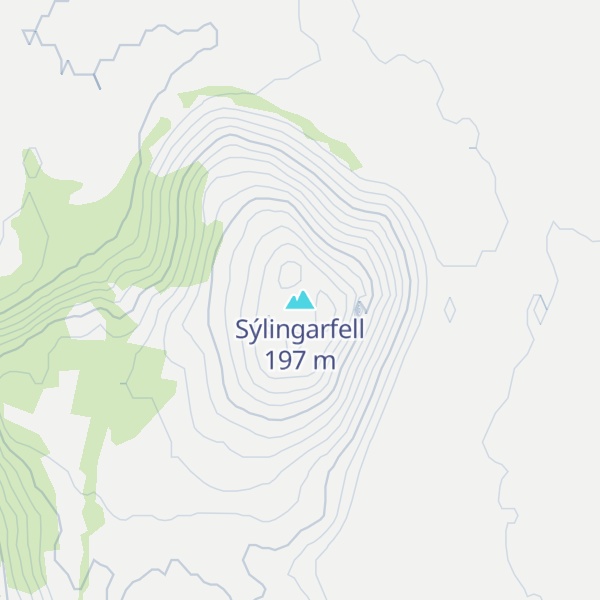 Map of Sýlingarfell