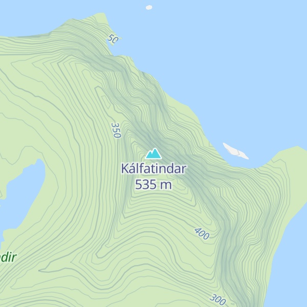 Map of Kálfatindar
