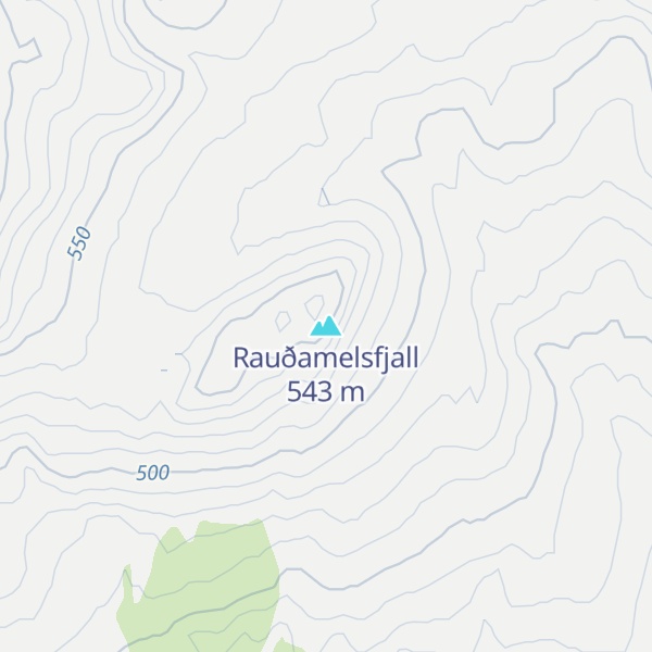 Map of Rauðamelsfjall