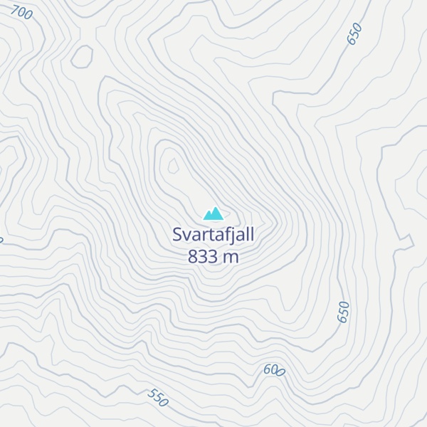 Map of Svartafjall