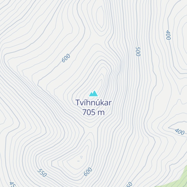 Map of Tvíhnúkar