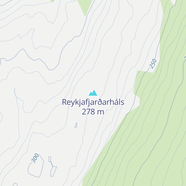 Map of Reykjafjarðarháls