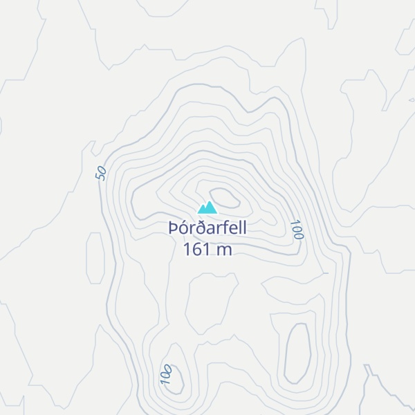 Map of Þórðarfell