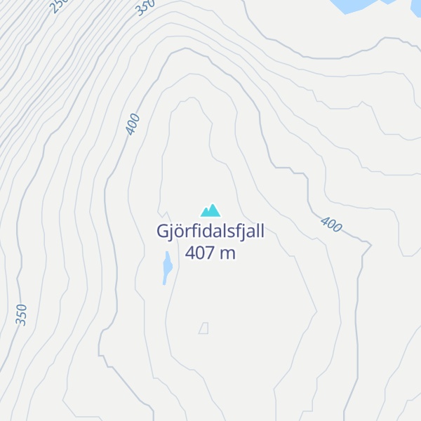 Map of Gjörfidalsfjall