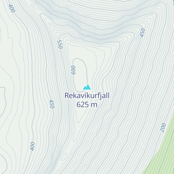 Map of Rekavíkurfjall