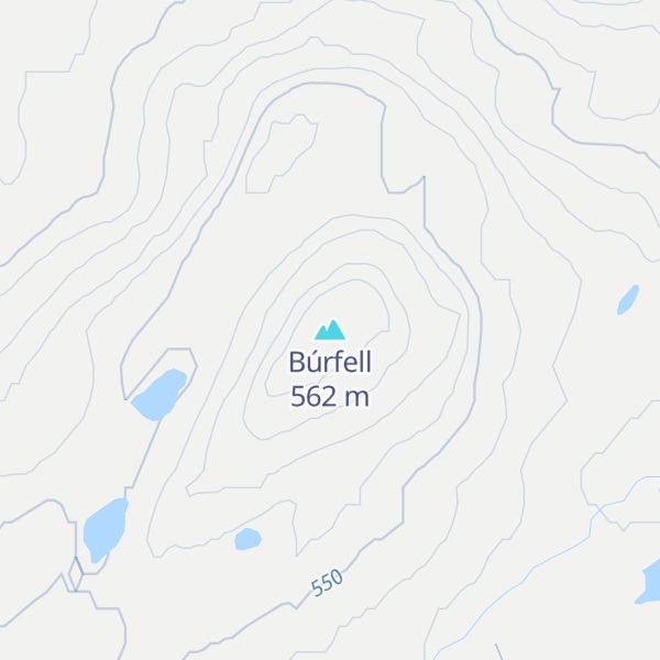 Map of Búrfell
