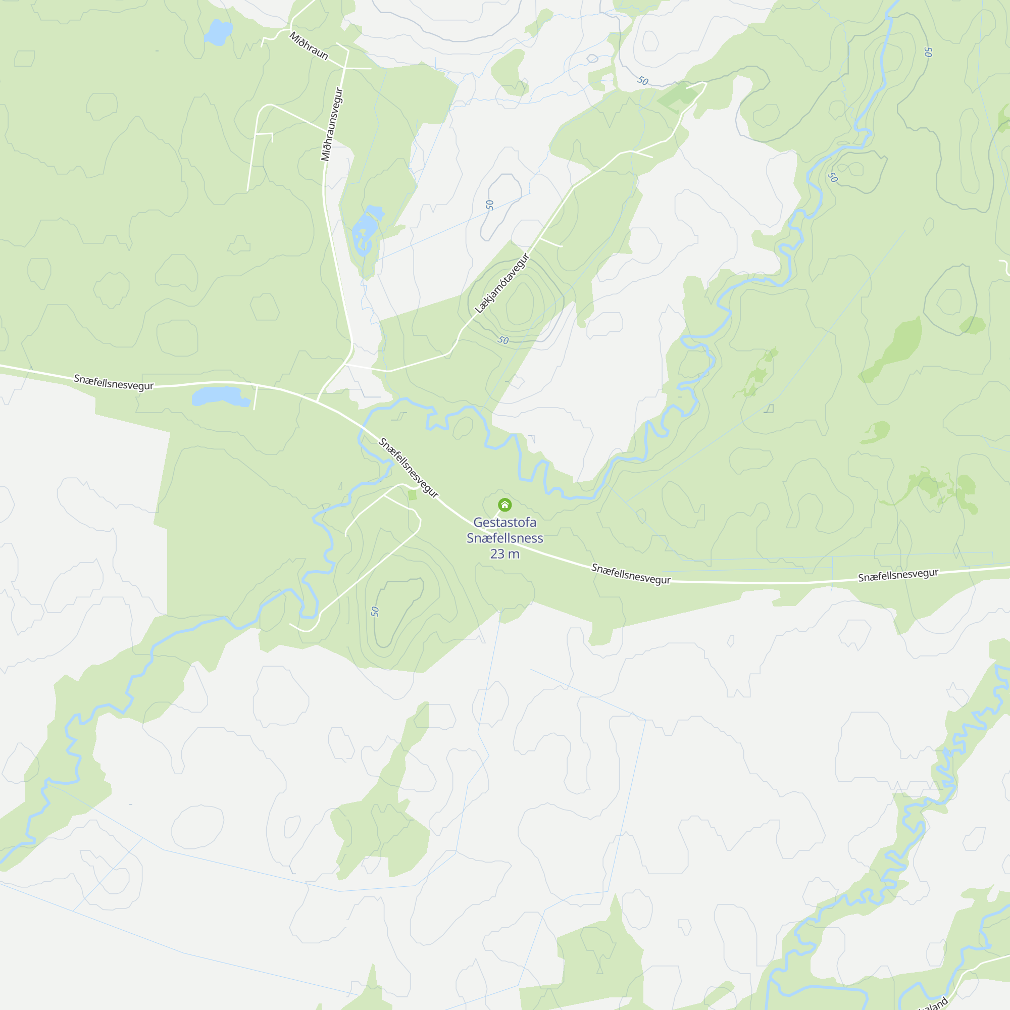 Gestastofa Snæfellsness map