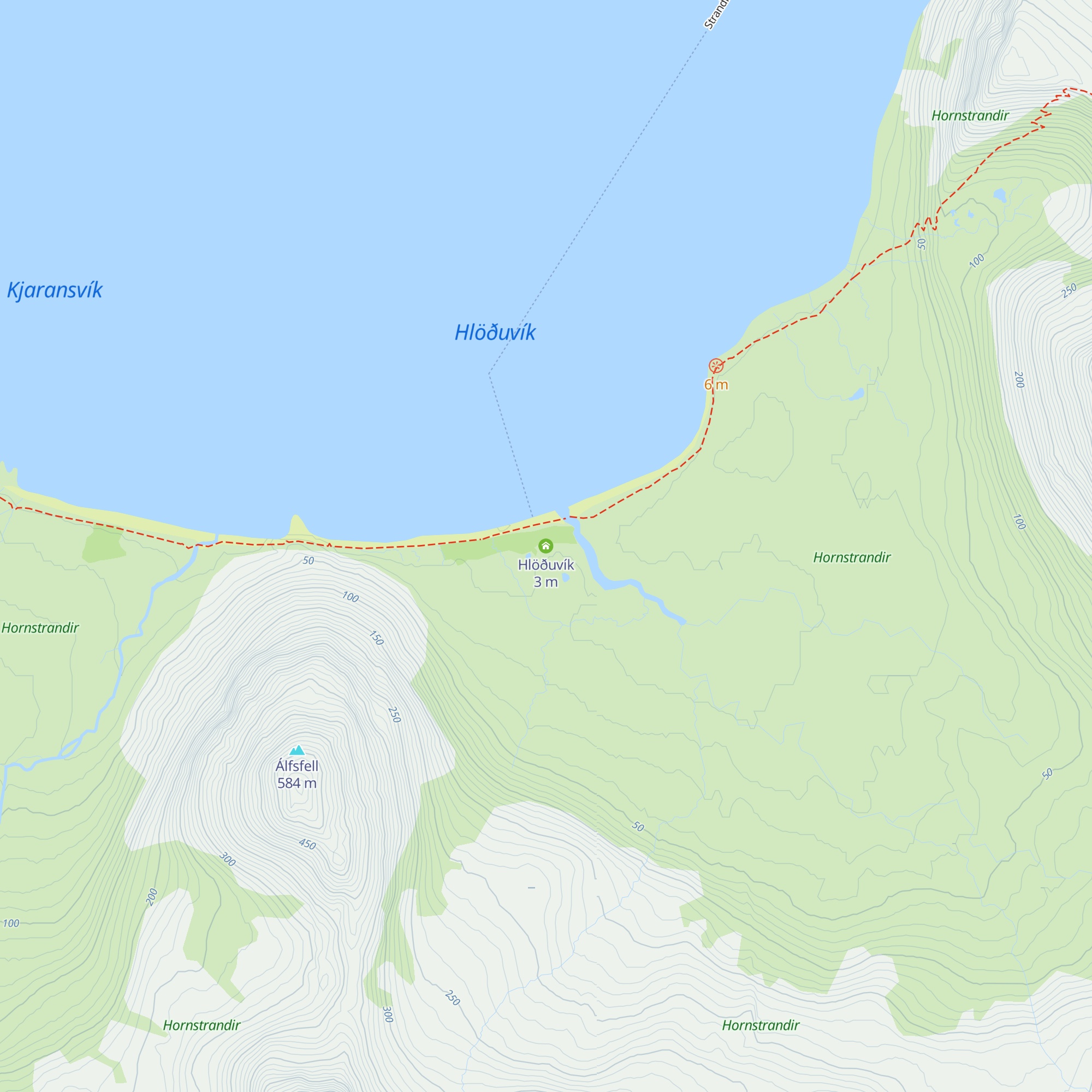 Hlöðuvík map