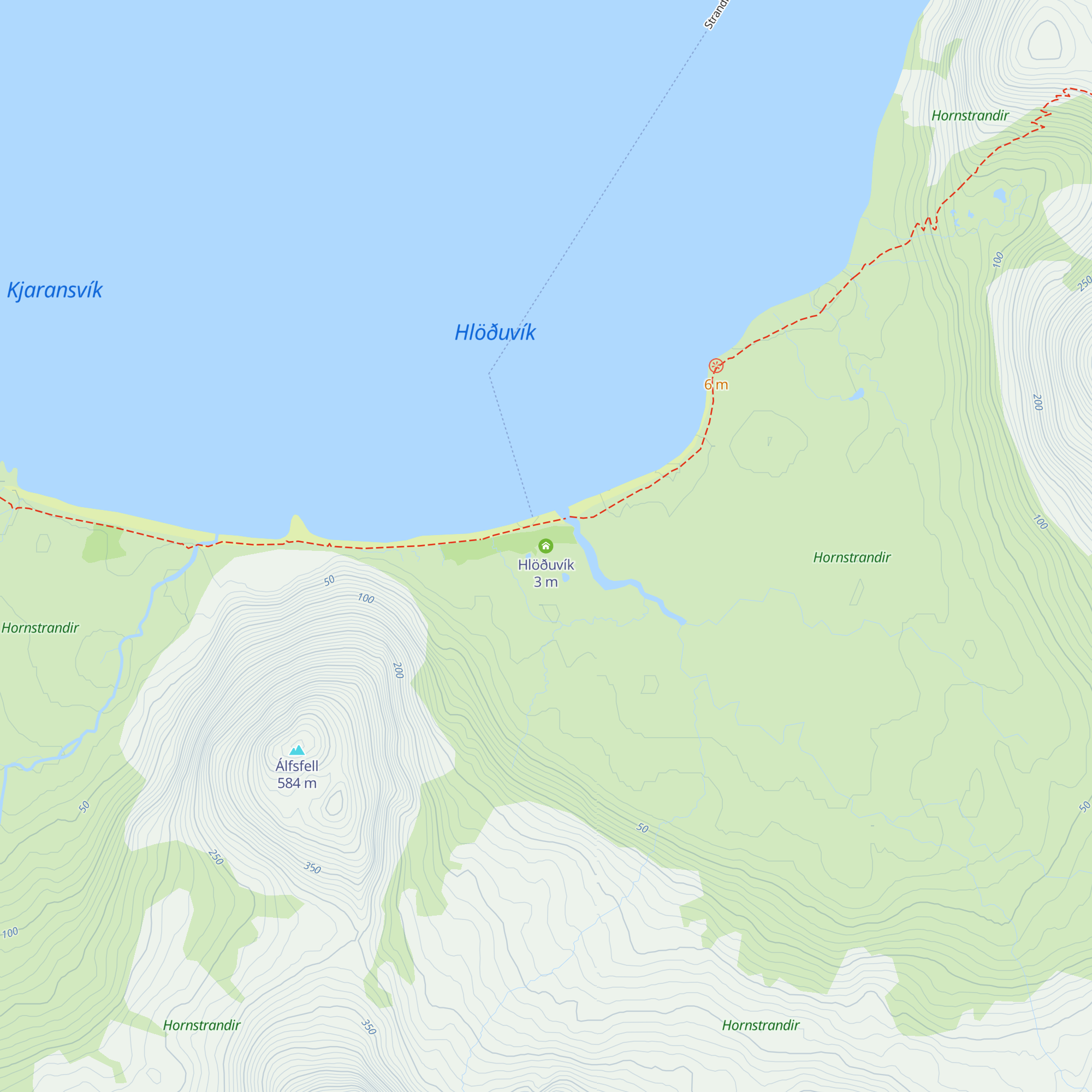 Hlöðuvík map