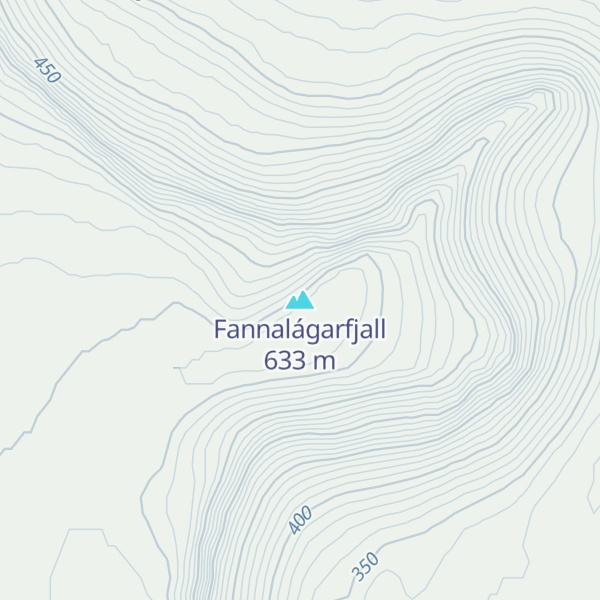 Map of Fannalágarfjall