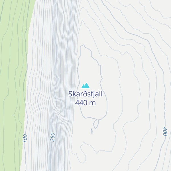 Map of Skarðsfjall