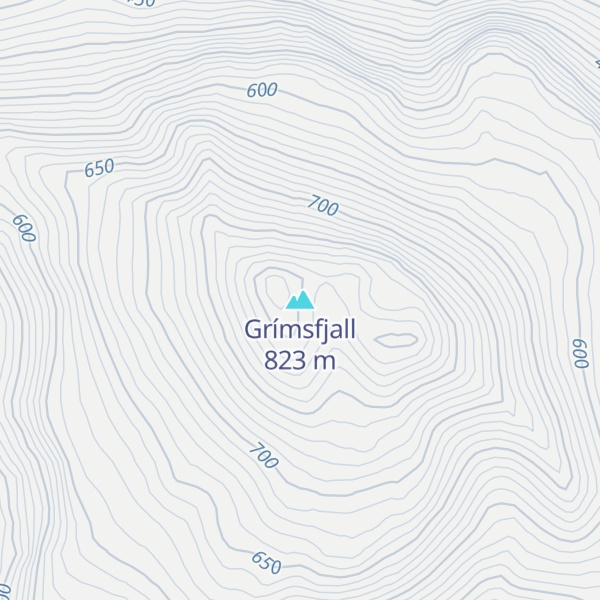 Map of Grímsfjall