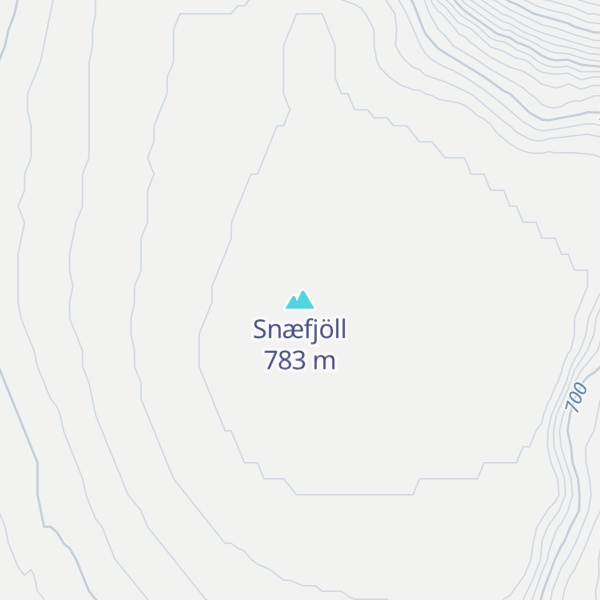 Map of Snæfjöll