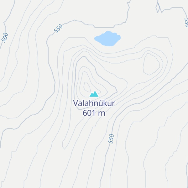 Map of Valahnúkur
