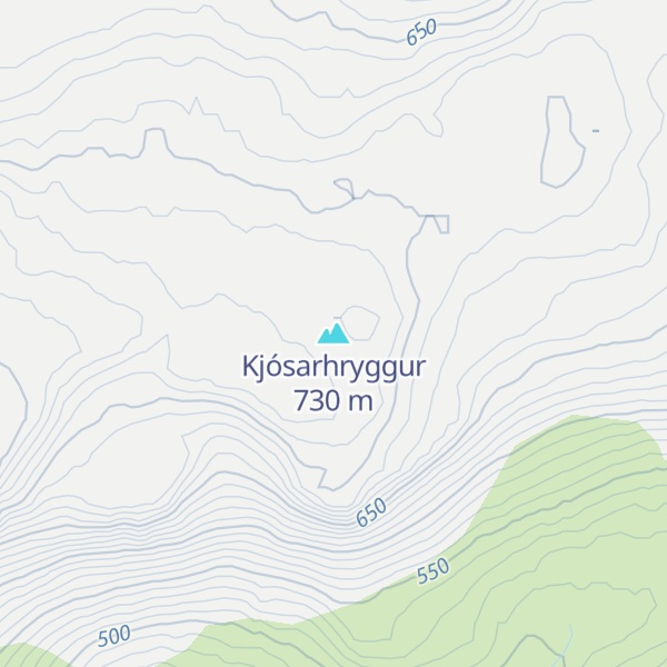 Map of Kjósarhryggur