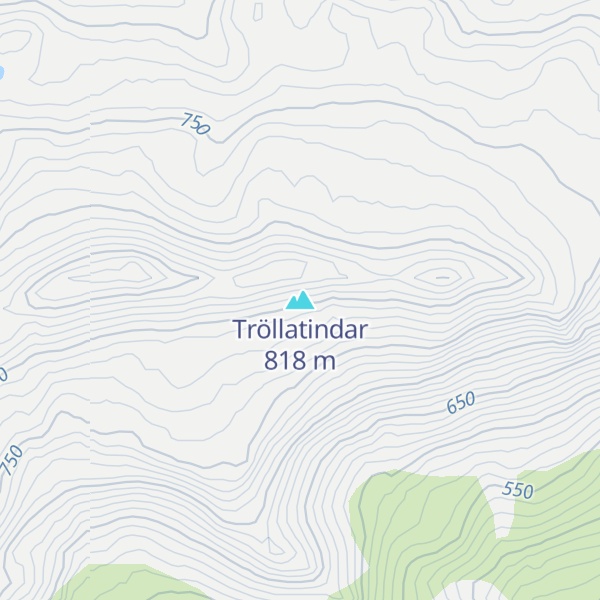 Map of Tröllatindar