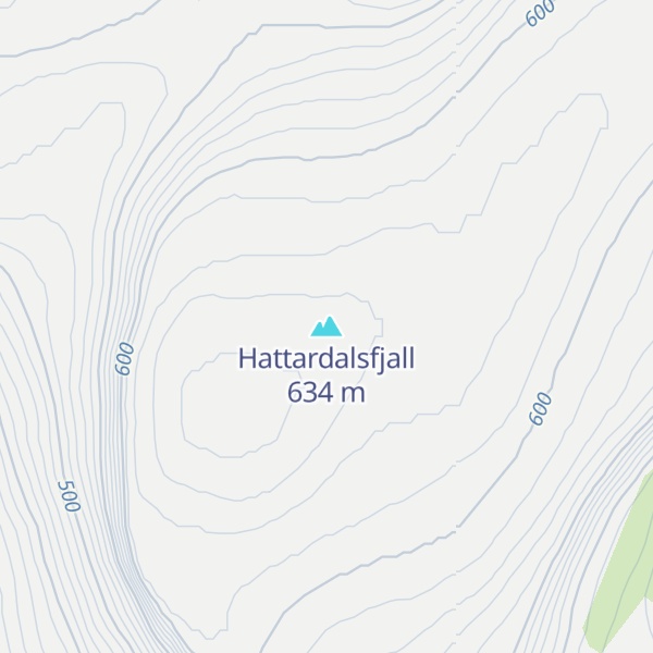 Map of Hattardalsfjall
