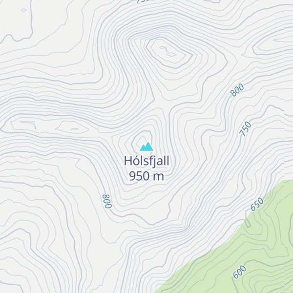 Map of Hólsfjall