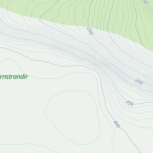 Map of Bæjarfjall