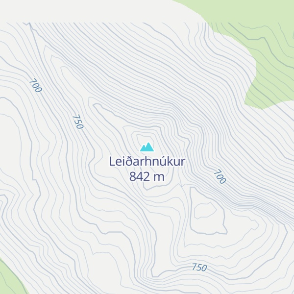 Map of Leiðarhnúkur