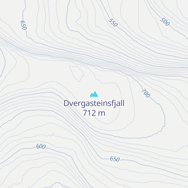 Map of Dvergasteinsfjall