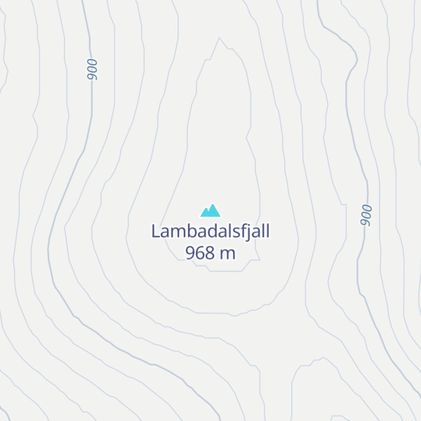 Map of Lambadalsfjall
