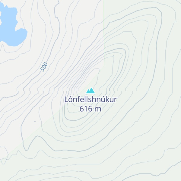 Map of Lónfellshnúkur