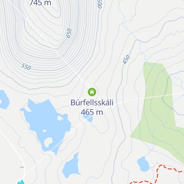 Map of Búrfellsskáli