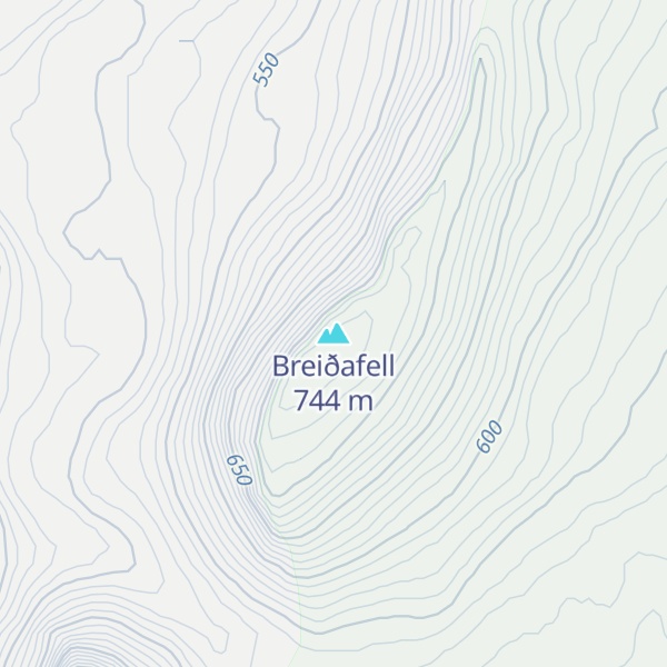 Map of Breiðafell