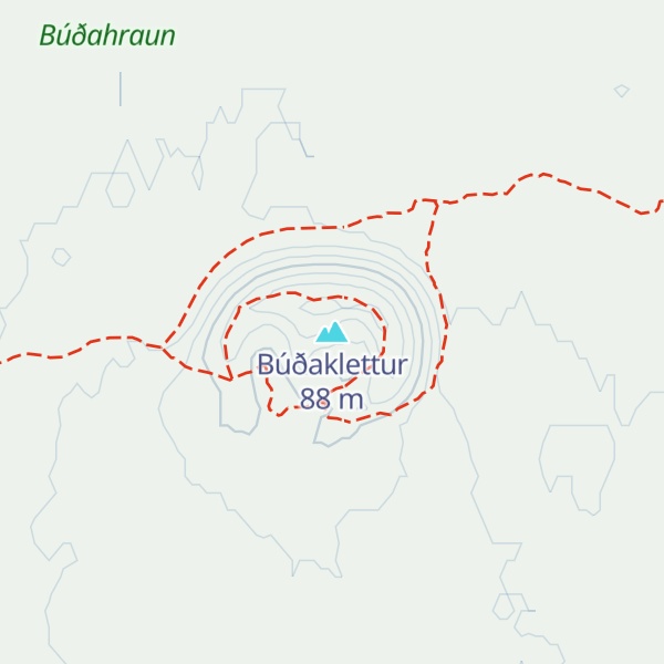 Map of Búðaklettur