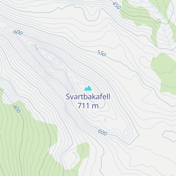 Map of Svartbakafell