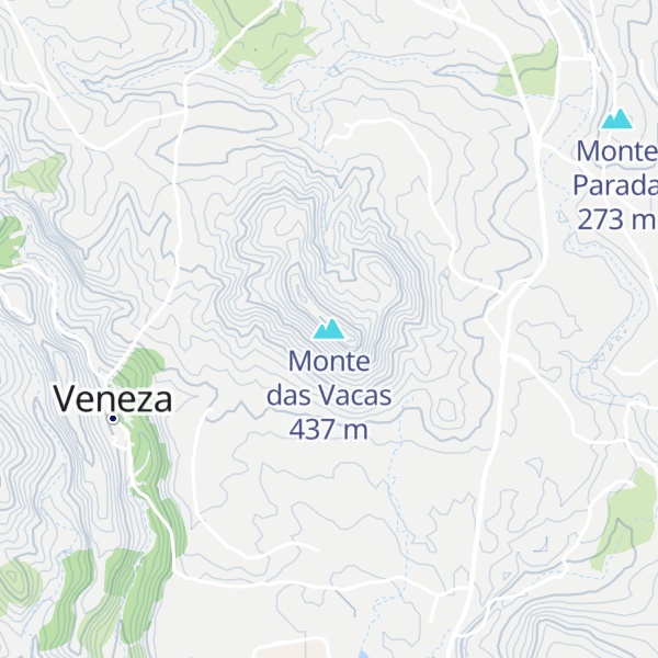 Map of Monte das Vacas