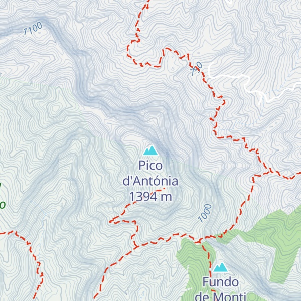 Map of Pico d'Antónia