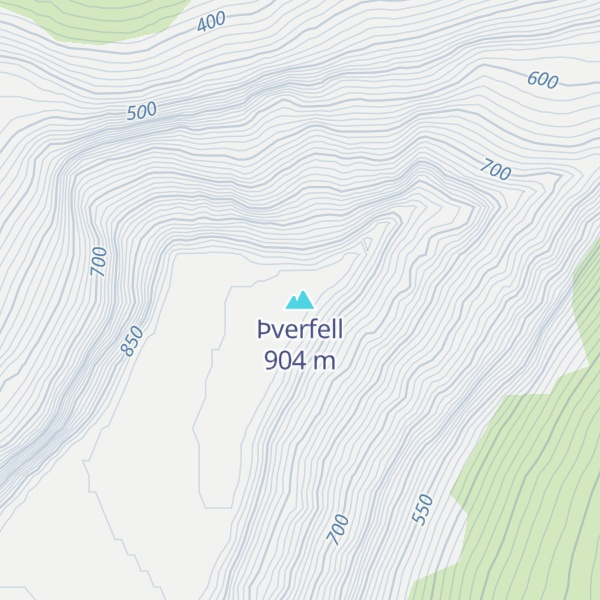 Map of Þverfell