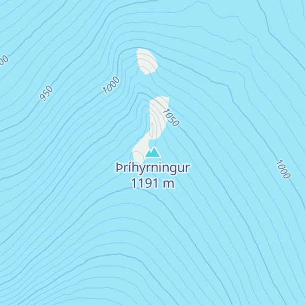 Map of Þríhyrningur