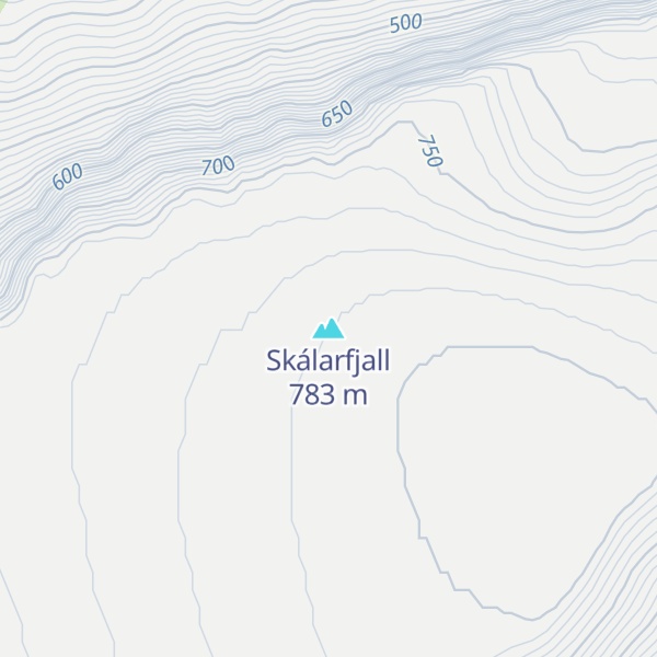Map of Skálarfjall