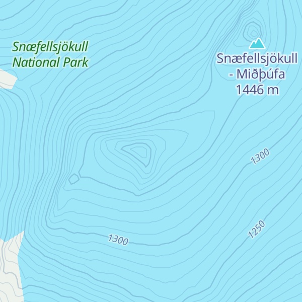 Map of Snæfellsjökull - Vesturþúfa