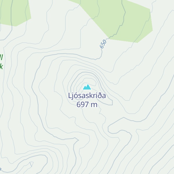 Map of Ljósaskriða