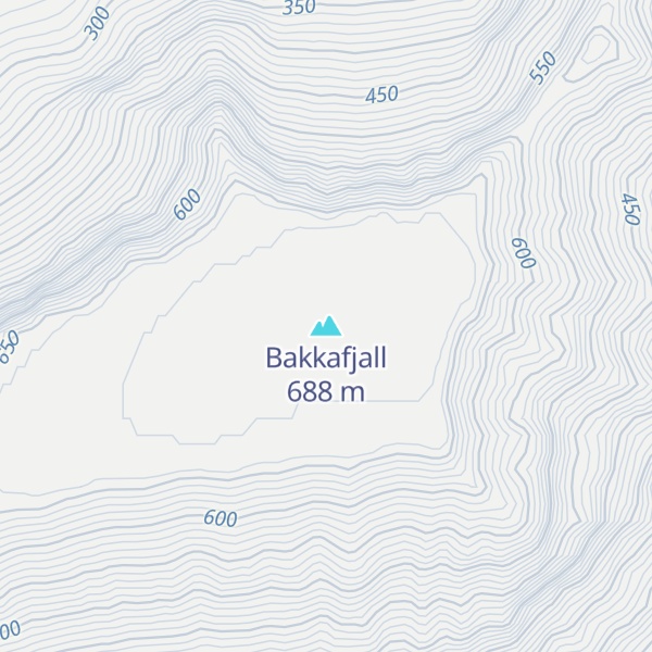Map of Bakkafjall